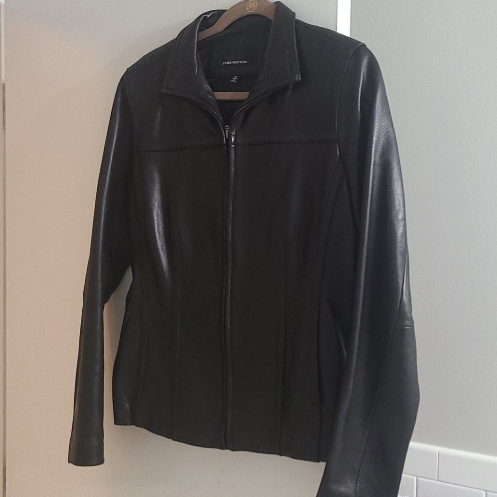 Jones New York Womens Leather Jacket